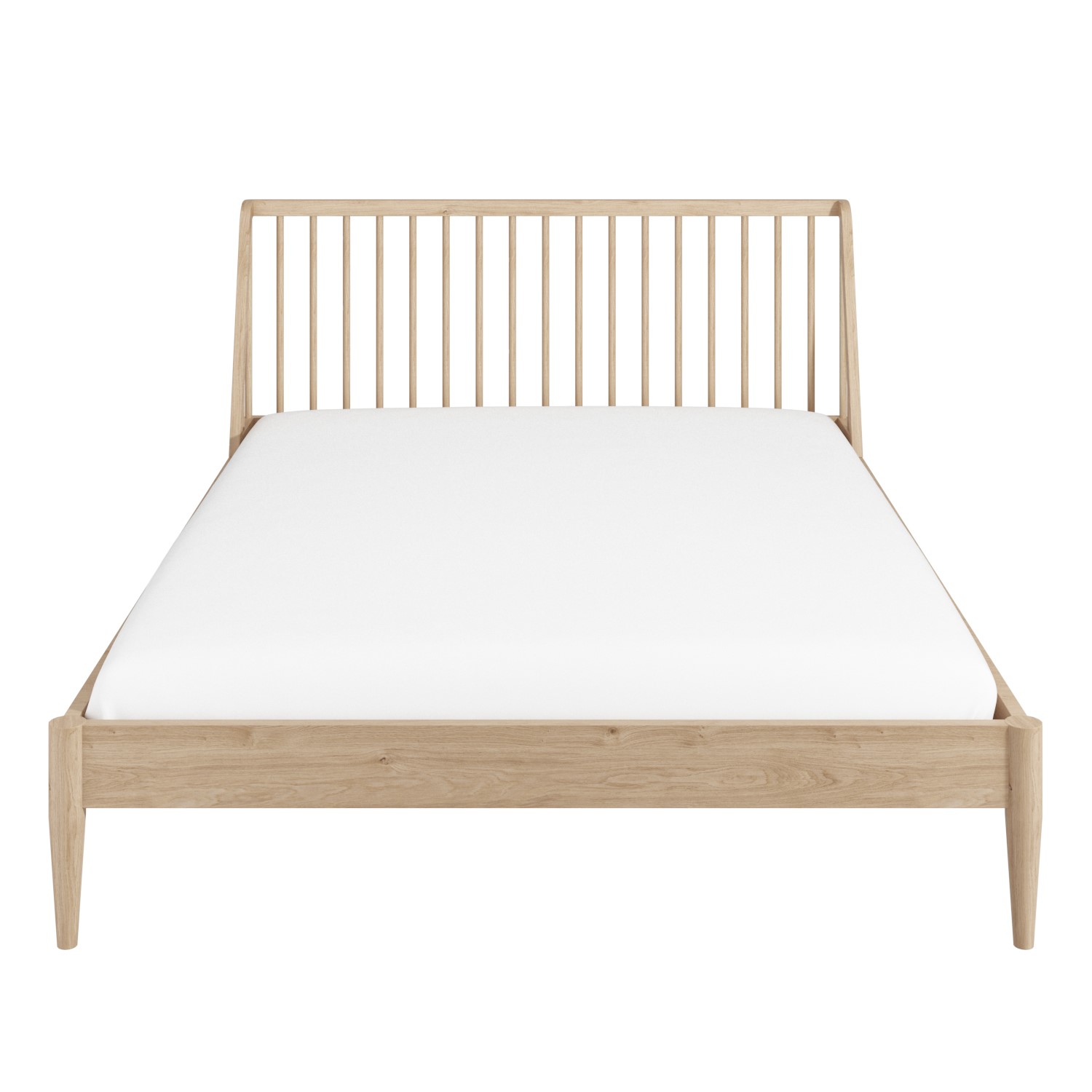 Read more about Wooden spindle mid century double bed frame saskia